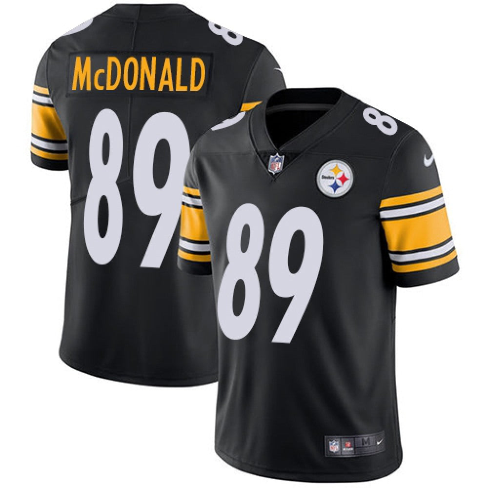 Men's Pittsburgh Steelers #89 Vance McDonald Black Vapor Untouchable Limited Stitched NFL Jersey 