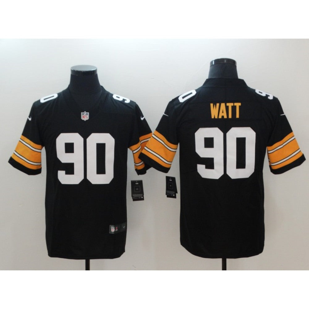 Men's Pittsburgh Steelers #90 T. J. Watt Black Vapor Untouchable Limited Stitched NFL Jersey 