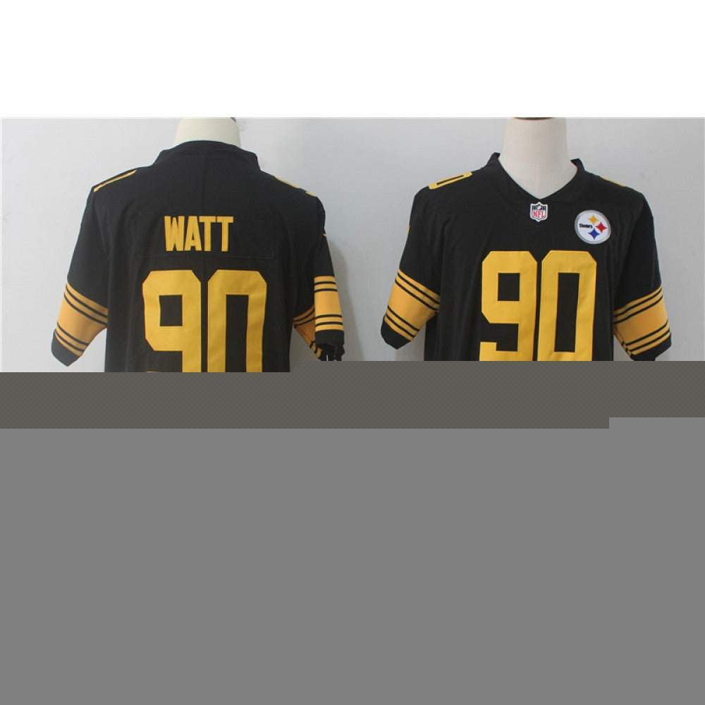 Men's Pittsburgh Steelers #90 T.J. Watt Black Limited Rush Stitched NFL Jersey 