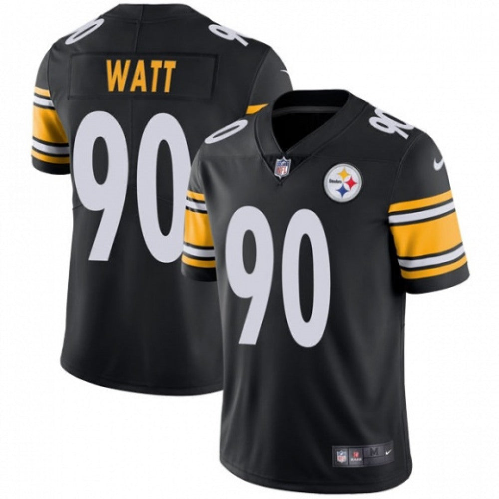 Men's Pittsburgh Steelers #90 T. J. Watt Black Vapor Untouchable Limited Stitched NFL Jersey 