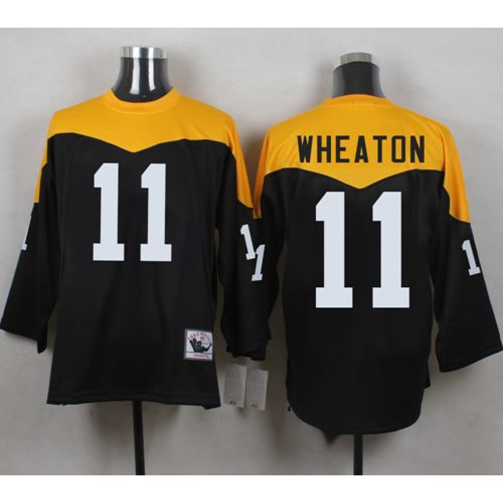 Mitchell And Ness 1967 Steelers #11 Markus Wheaton Black/Yelllow Throwback Men's Stitched NFL Jersey 