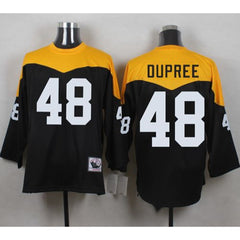 Mitchell And Ness 1967 Steelers #48 Bud Dupree Black/Yelllow Throwback Men's Stitched NFL Jersey 