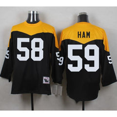 Mitchell And Ness 1967 Steelers #59 Jack Ham Black/Yelllow Throwback Men's Stitched NFL Jersey 