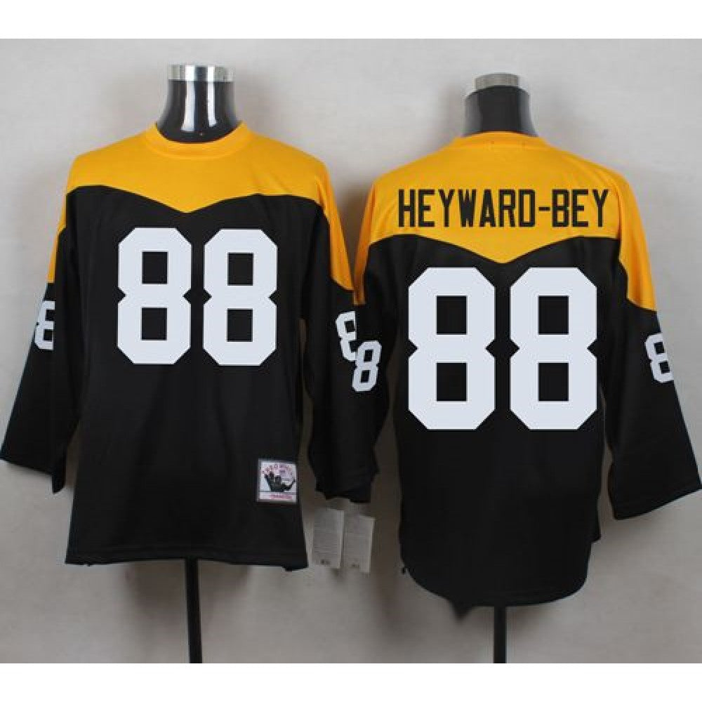 Mitchell And Ness 1967 Steelers #88 Darrius Heyward-Bey Black/Yelllow Throwback Men's Stitched NFL Jersey 
