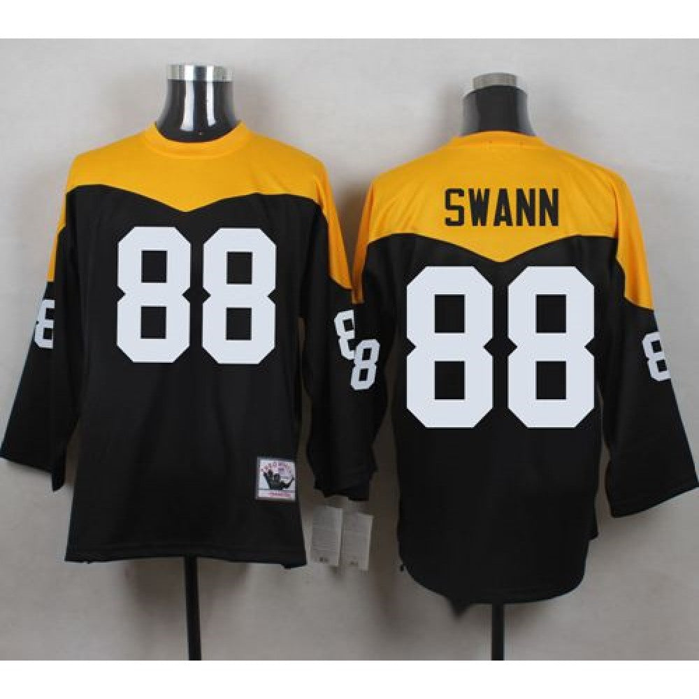 Mitchell And Ness 1967 Steelers #88 Lynn Swann Black/Yelllow Throwback Men's Stitched NFL Jersey 