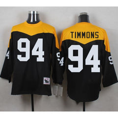 Mitchell And Ness 1967 Steelers #94 Lawrence Timmons Black/Yelllow Throwback Men's Stitched NFL Jersey 