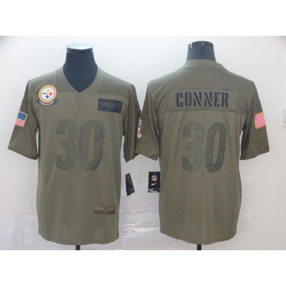 Men's Pittsburgh Steelers #30 James Conner 2019 Camo Salute To Service Limited Stitched NFL Jersey 