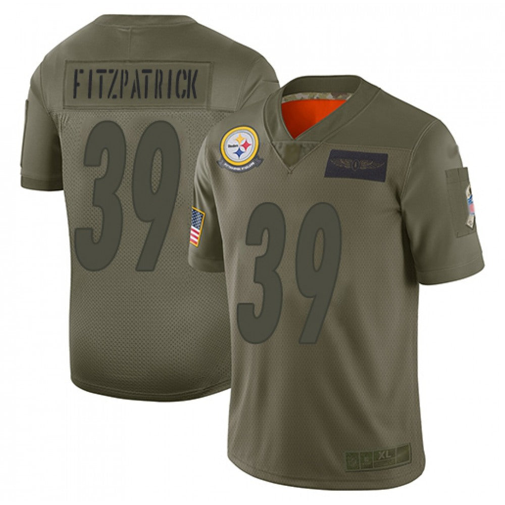 Men's Pittsburgh Steelers #39 Minkah Fitzpatrick 2019 Camo Salute To Service Limited Stitched NFL Jersey 