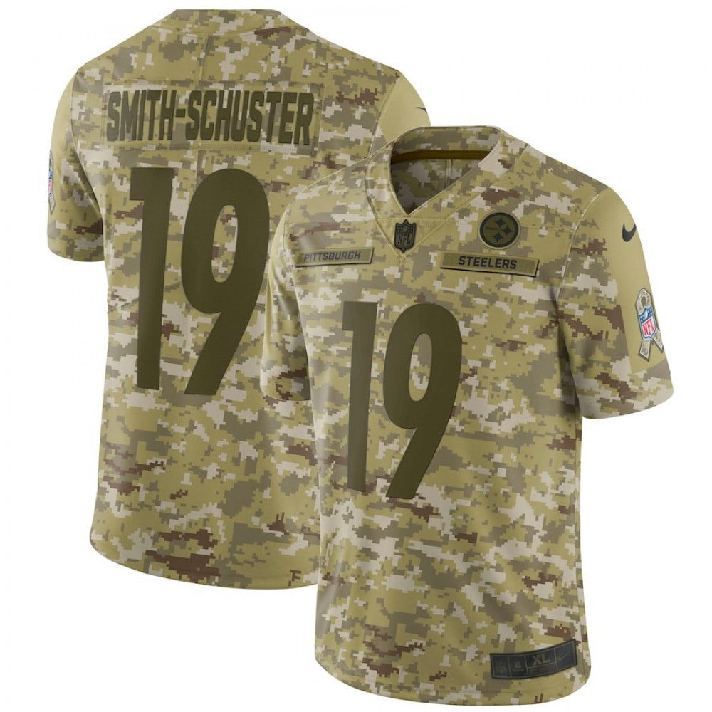 Men's Pittsburgh Steelers #19 JuJu Smith-Schuster 2018 Camo Salute to Service Limited Stitched NFL Jersey 