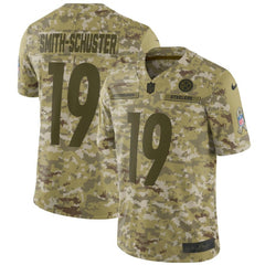 Men's Pittsburgh Steelers #19 JuJu Smith-Schuster 2018 Camo Salute to Service Limited Stitched NFL Jersey 