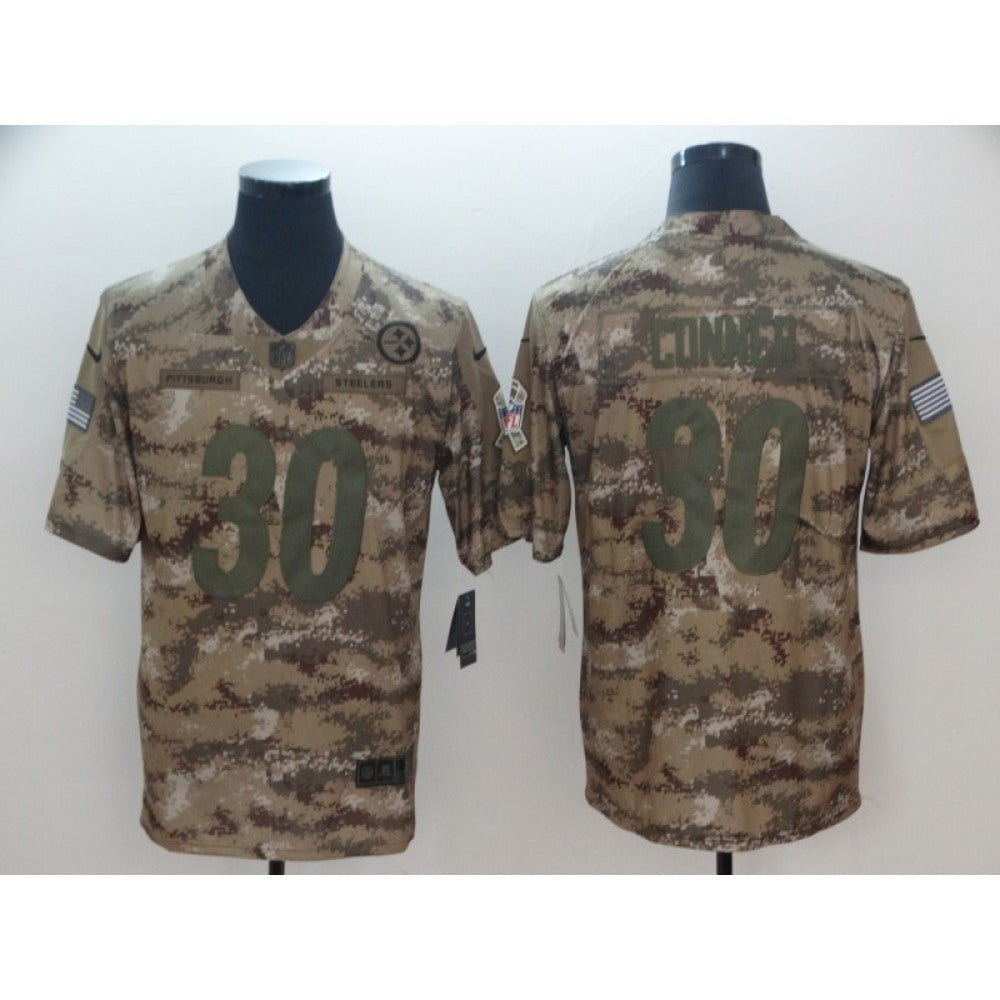 Men's Pittsburgh Steelers #30 James Conner 2018 Camo Salute to Service Limited Stitched NFL Jersey 