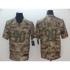 Men's Pittsburgh Steelers #90 T. J. Watt 2018 Camo Salute to Service Limited Stitched NFL Jersey 