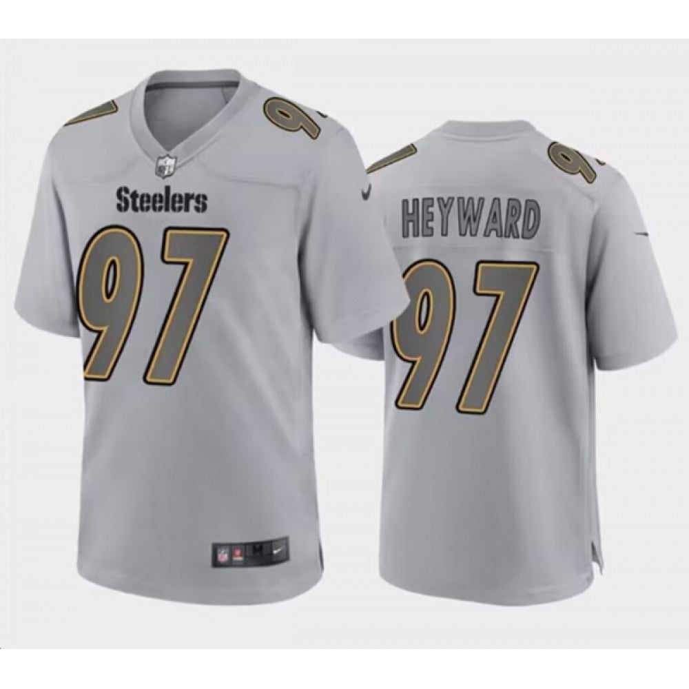 Men's Pittsburgh Steelers #97 Cameron Heyward Gray Atmosphere Fashion Stitched Jersey 