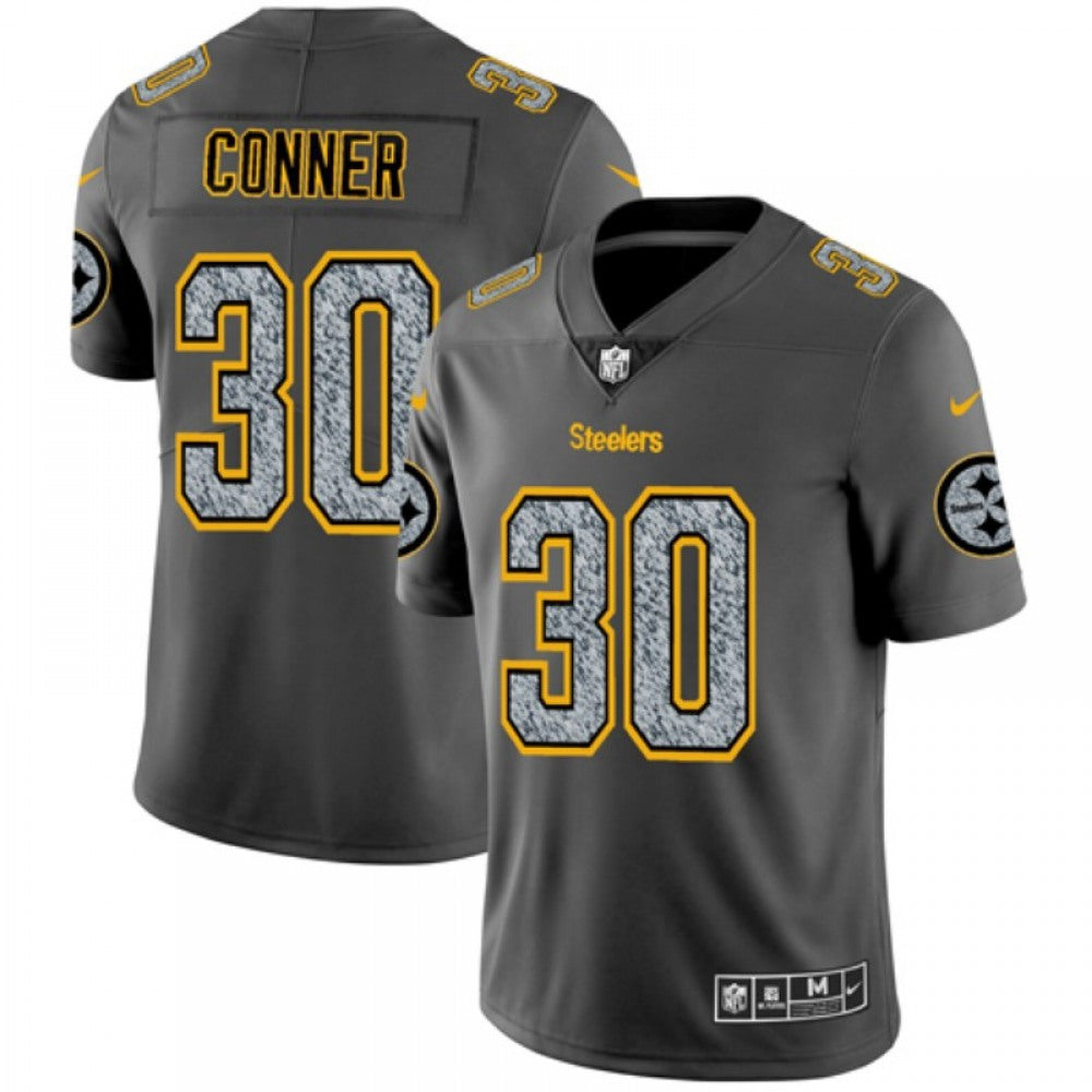 Men's Pittsburgh Steelers #30 James Conner 2019 Gray Fashion Static Limited Stitched NFL Jersey 