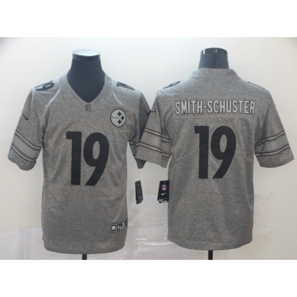Men's Pittsburgh Steelers #19 JuJu Smith-Schuster 2019 Grey Stitched NFL Jersey 