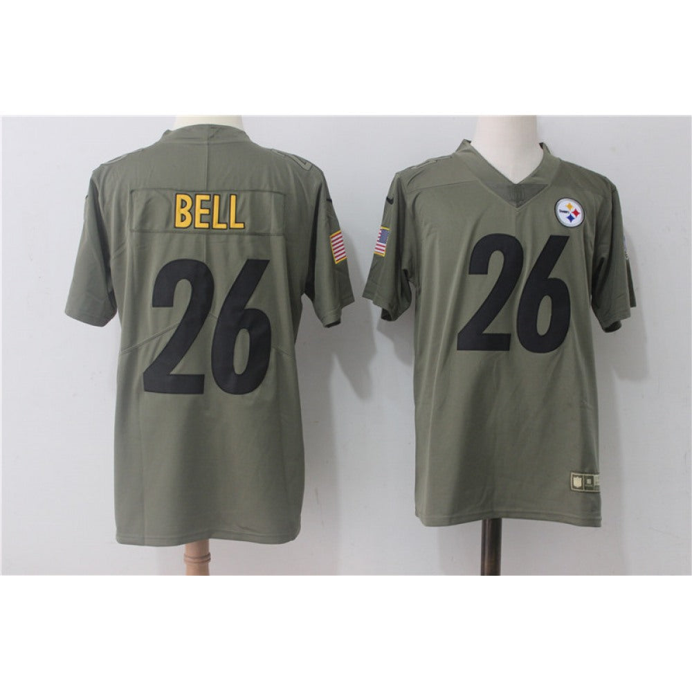 Men's Pittsburgh Steelers #26 Le'Veon Bell Olive Salute To Service Limited Stitched NFL Jersey 