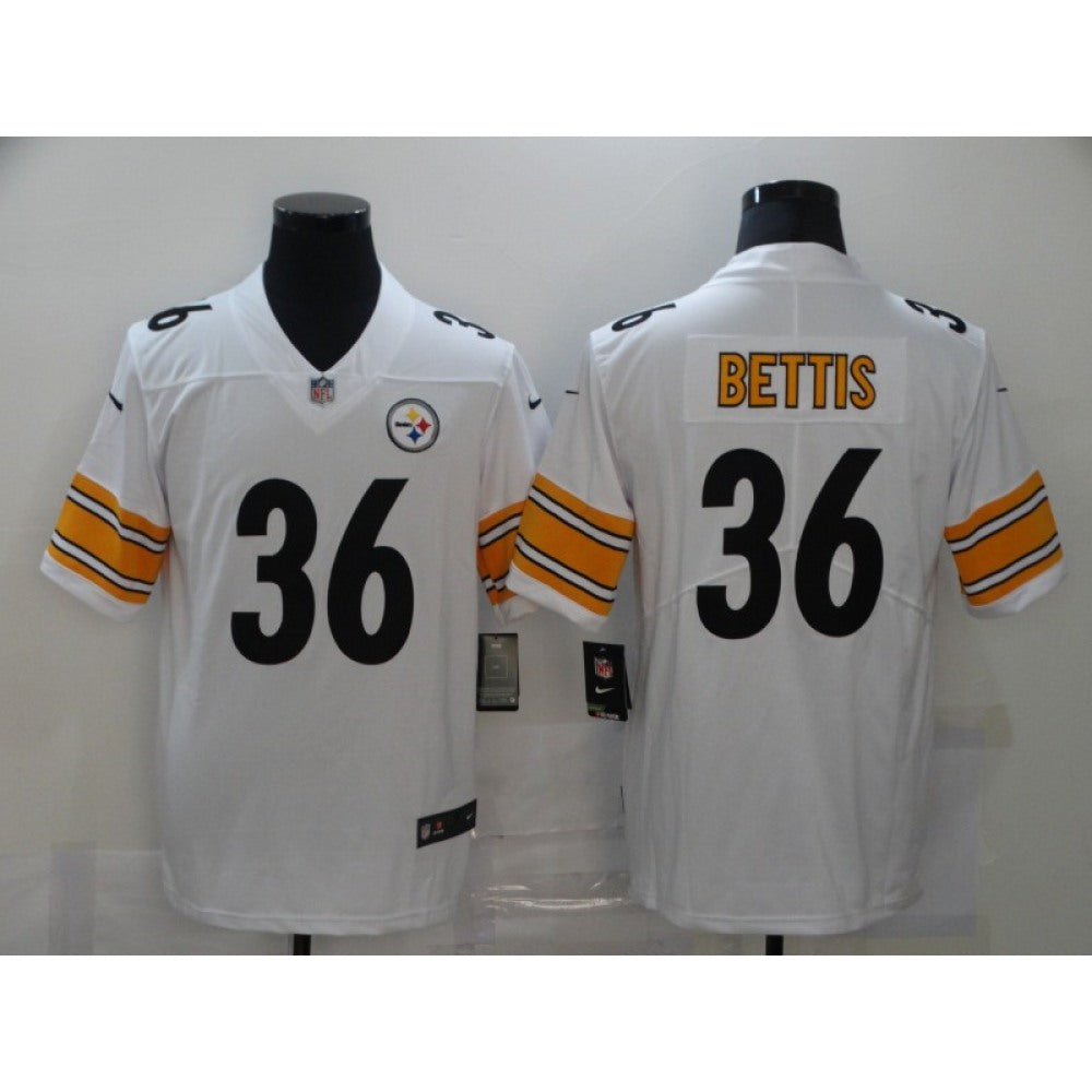 Men's Pittsburgh Steelers #36 Jerome Bettis White Vapor Stitched Jersey 