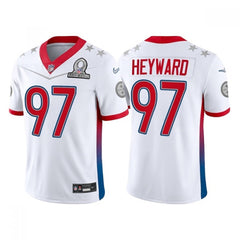 Men's Pittsburgh Steelers #97 Cameron Heyward 2022 White Pro Bowl Stitched Jersey 
