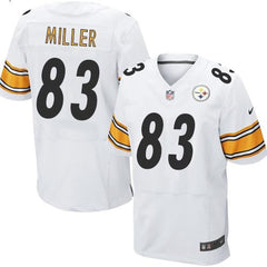 Steelers #83 Heath Miller White Men's Stitched NFL Elite Jersey 