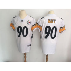 Men's Pittsburgh Steelers #90 T.J. Watt White Vapor Untouchable Elite Stitched NFL Jersey 