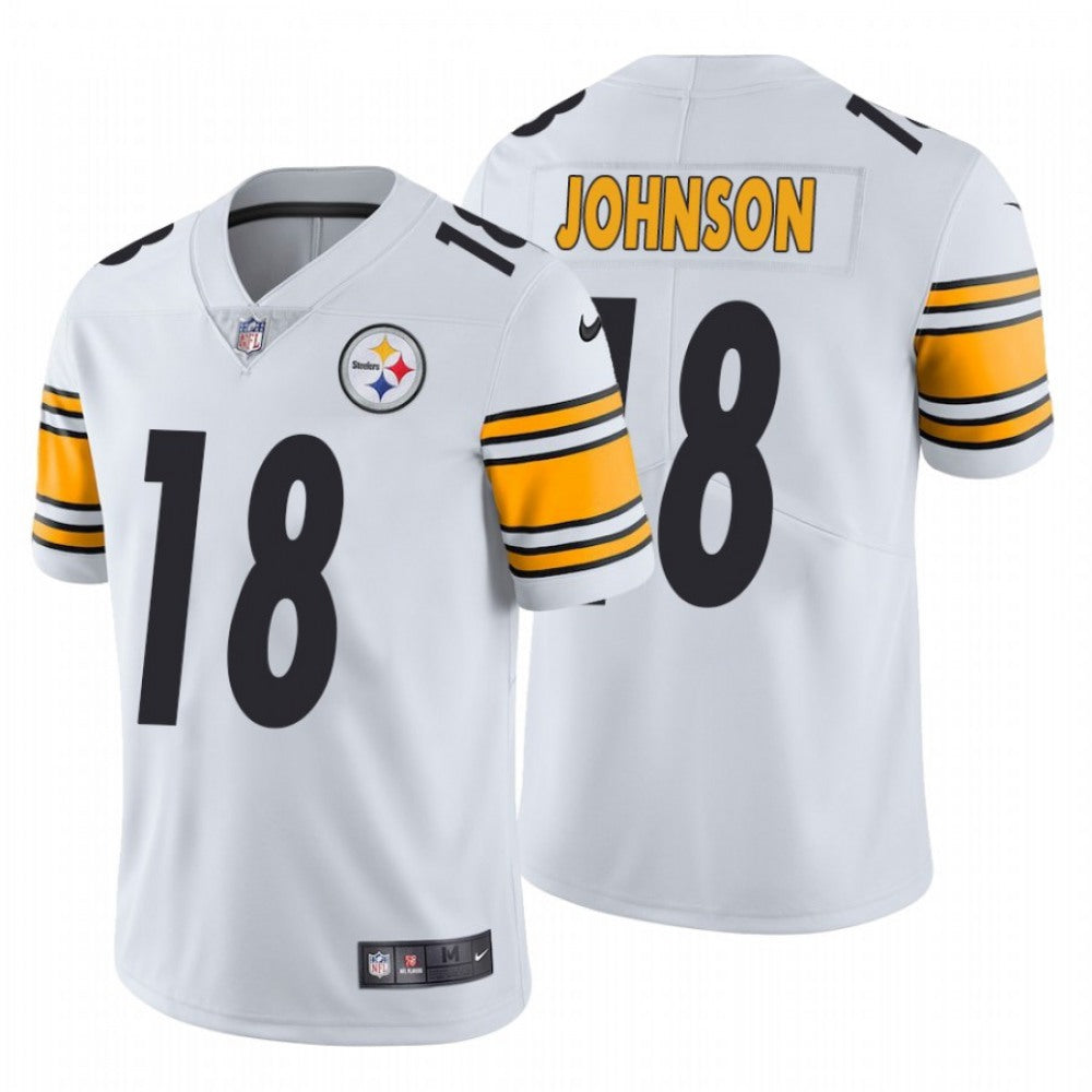 Men's Pittsburgh Steelers #18 Diontae Johnson 2019 White Vapor Untouchable Limited Stitched NFL Jersey 