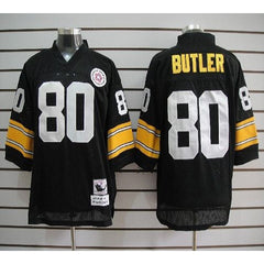 Mitchell And Ness Steelers #80 Jack Butler Black Stitched NFL Jersey 
