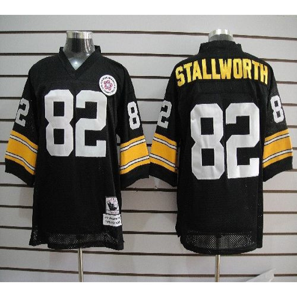 Mitchell And Ness Steelers #82 John Stallworth Black Stitched NFL Jersey 