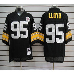 Mitchell And Ness Steelers #95 Greg Lloyd Black Stitched Jersey 