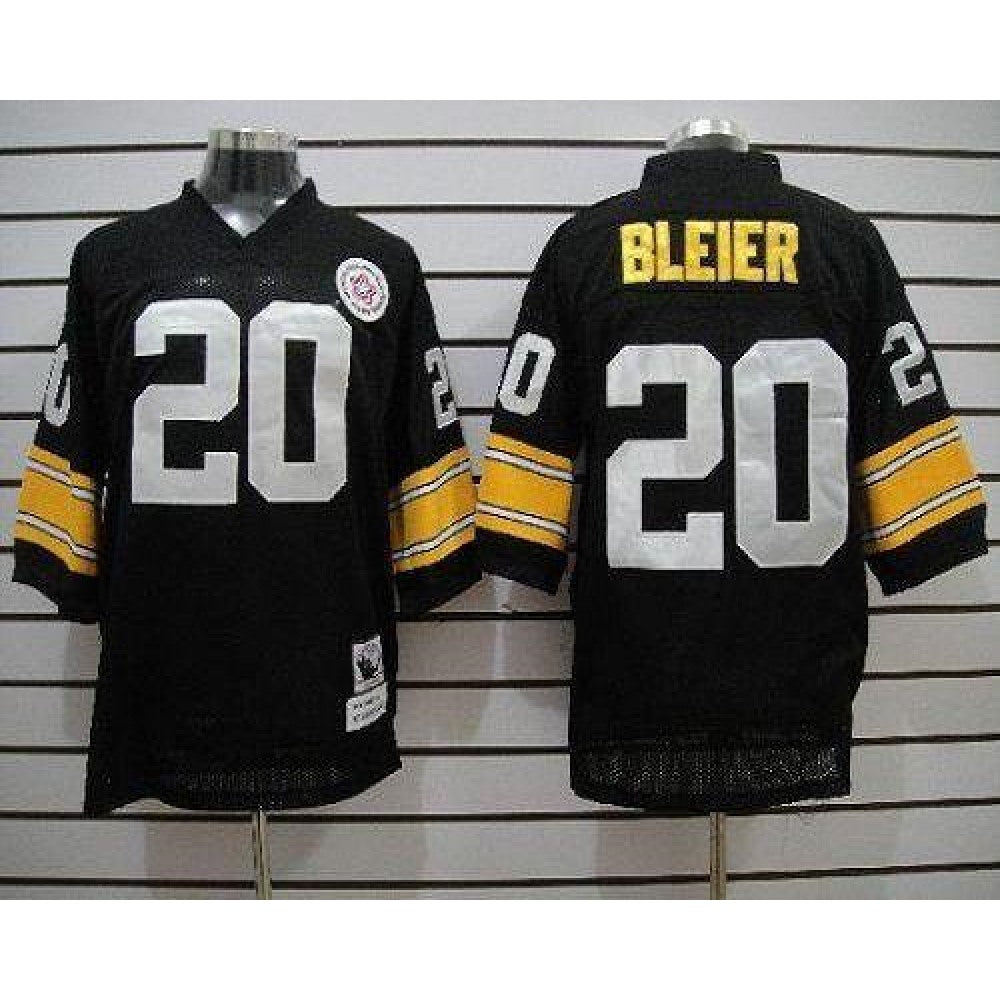 Mitchell & Ness Steelers #20 Rocky Bleier Black Stitched Throwback NFL Jersey 