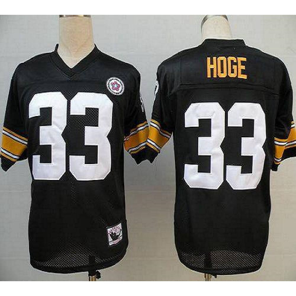 Mitchell And Ness Steelers #33 Merril Hoge Black Stitched Throwback NFL Jersey 