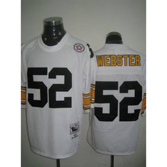 Mitchell And Ness Steelers #52 Mike Webster White Stitched Throwback NFL Jersey 