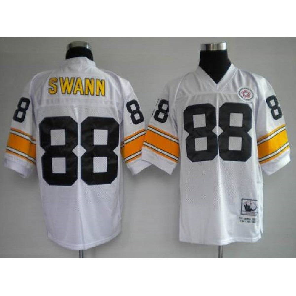 Mitchell & Ness Steelers #88 Lynn Swann White Stitched Throwback NFL Jersey 