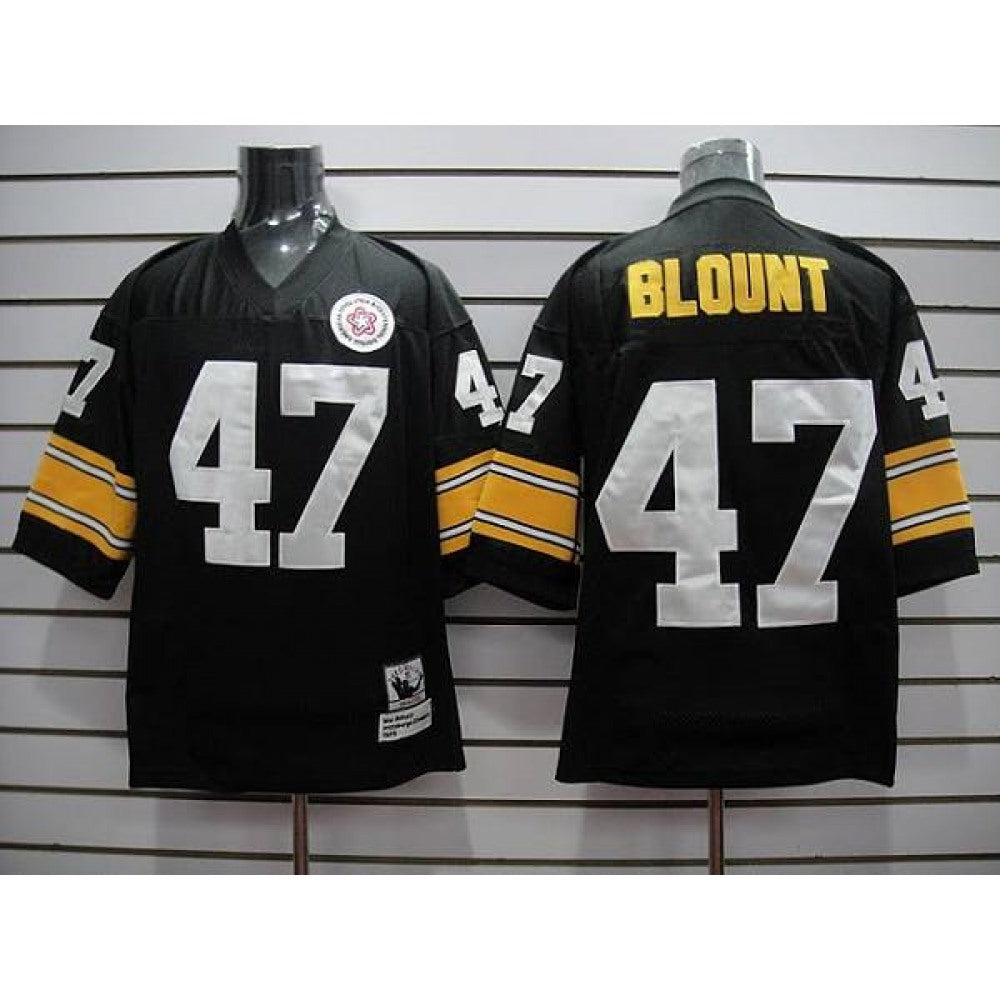Mitchell & Ness Steelers #47 Mel Blount black Stitched Throwback NFL Jersey 