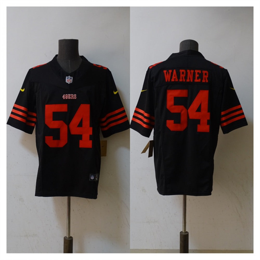 Men's San Francisco 49ers #54 Fred Warner 2023 F.U.S.E. Black Vapor Untouchable Limited Stitched Football Jersey 