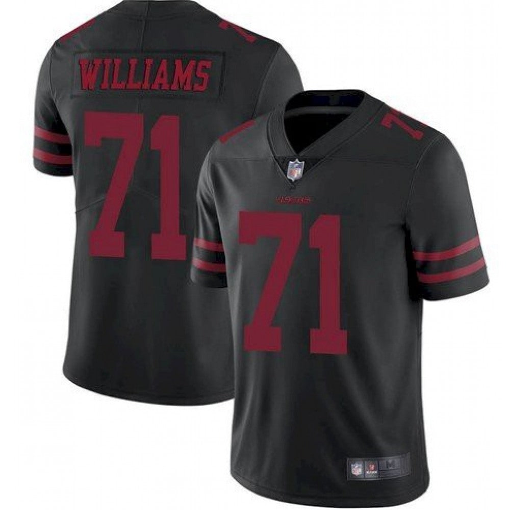 Men's San Francisco 49ers #71 Trent Williams Black Stitched Jersey 