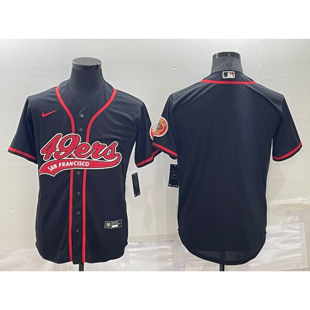 Men's San Francisco 49ers Blank Black Stitched Jersey 