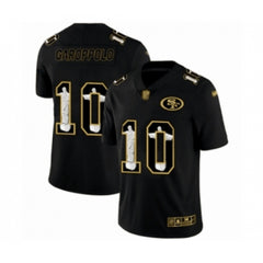 Men's San Francisco 49ers #10 Jimmy Garoppolo Jesus Black Faith Edition Limited Stitched Jersey 