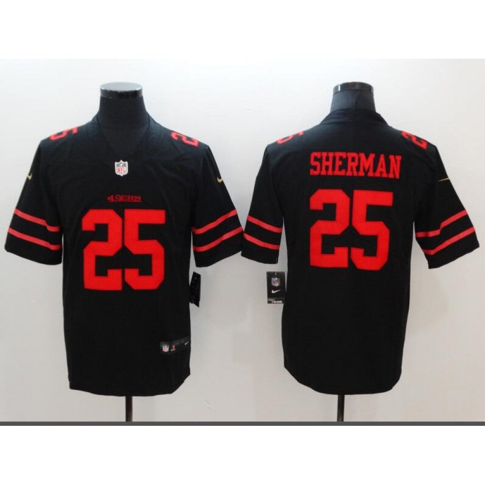 Men's San Francisco 49ers #25 Richard Sherman Black Vapor Untouchable Limited Stitched NFL Jersey 