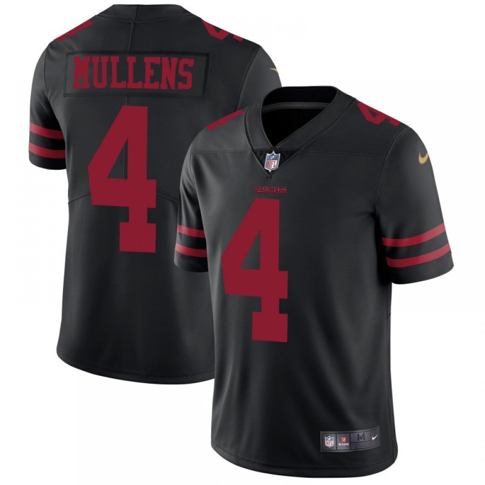 Men's San Francisco 49ers #4 Nick Mullens Black Vapor Untouchable Limited Stitched NFL Jersey 