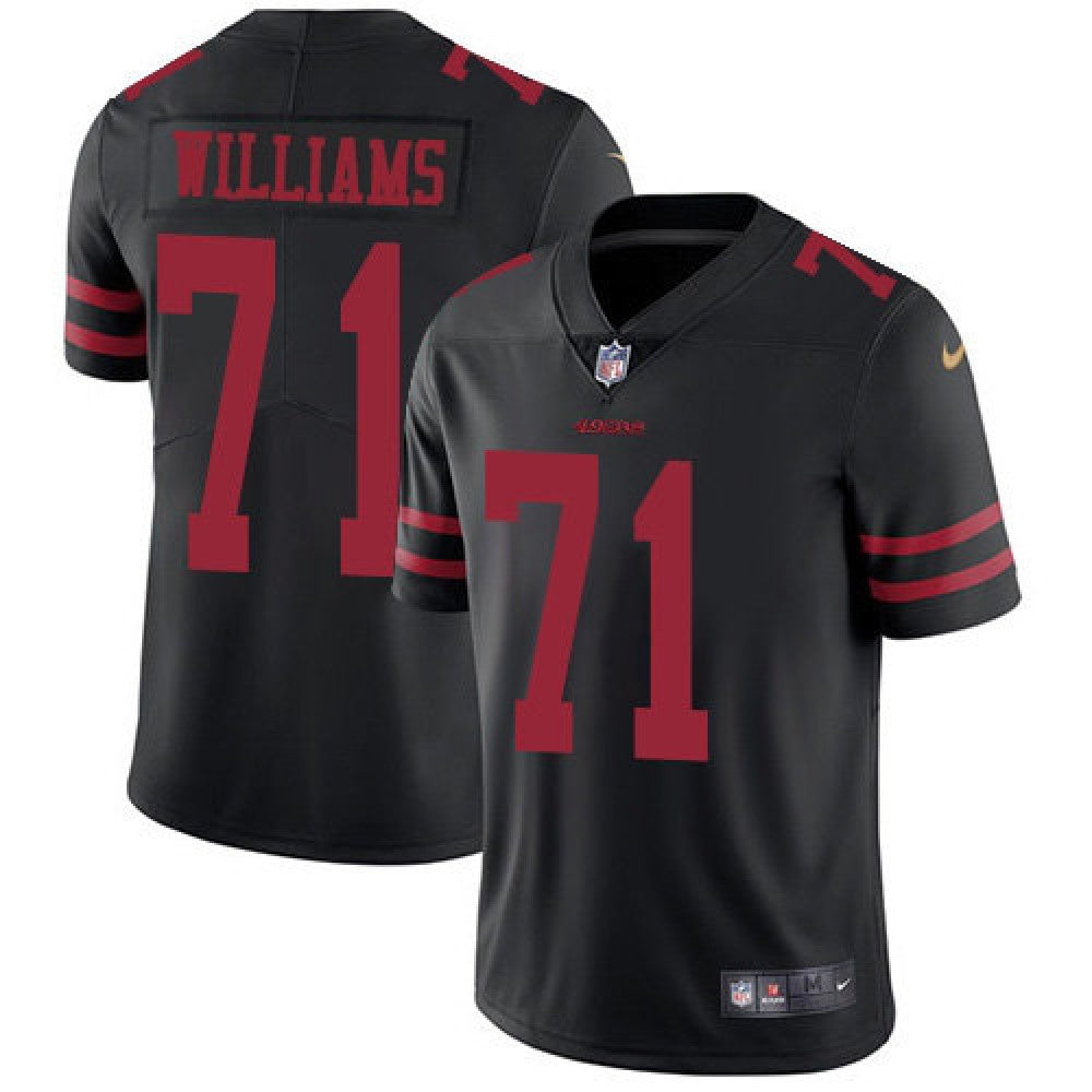 Men's San Francisco 49ers #71 Trent Williams Black Vapor Untouchable Limited Stitched Football Jersey 