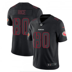 Men's San Francisco 49ers #80 Jerry Rice Black Impact Limited Stitched NFL Jersey 
