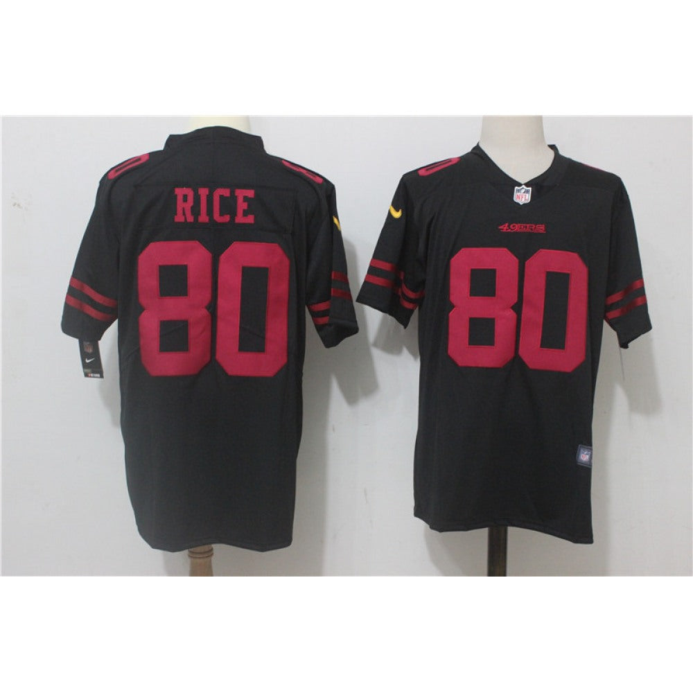 Men's San Francisco 49ers #80 Jerry Rice Black Alternate Stitched NFL Vapor Untouchable Limited Jersey 