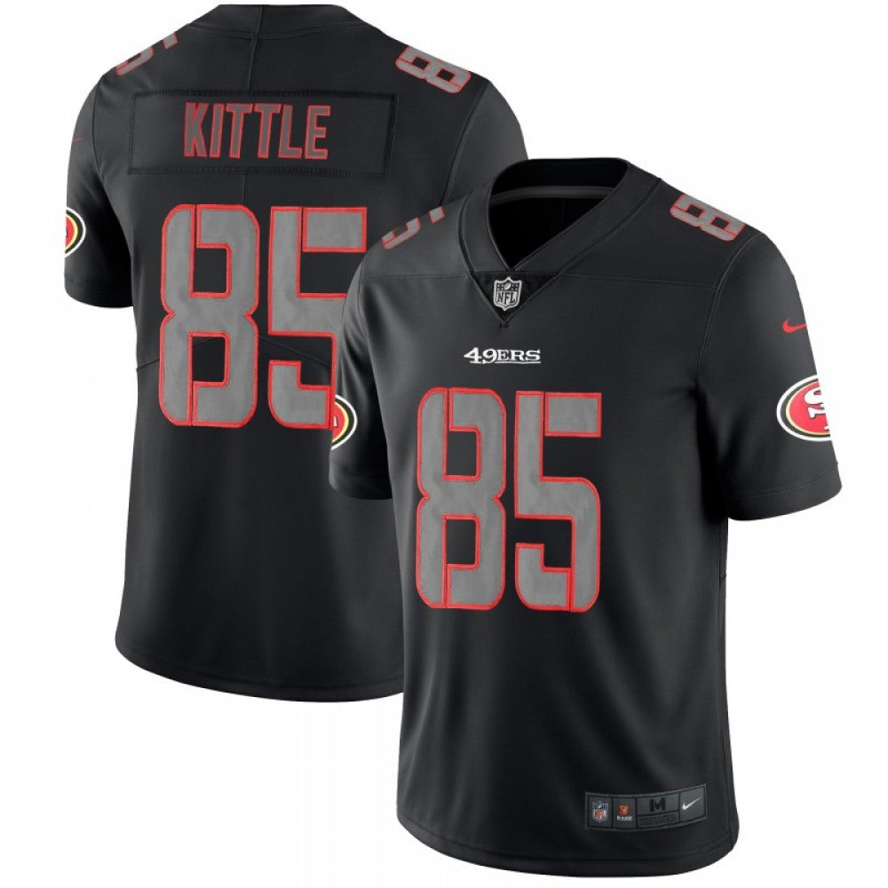 Men's San Francisco 49ers #85 George Kittle Black Impact Limited Stitched NFL Jersey 