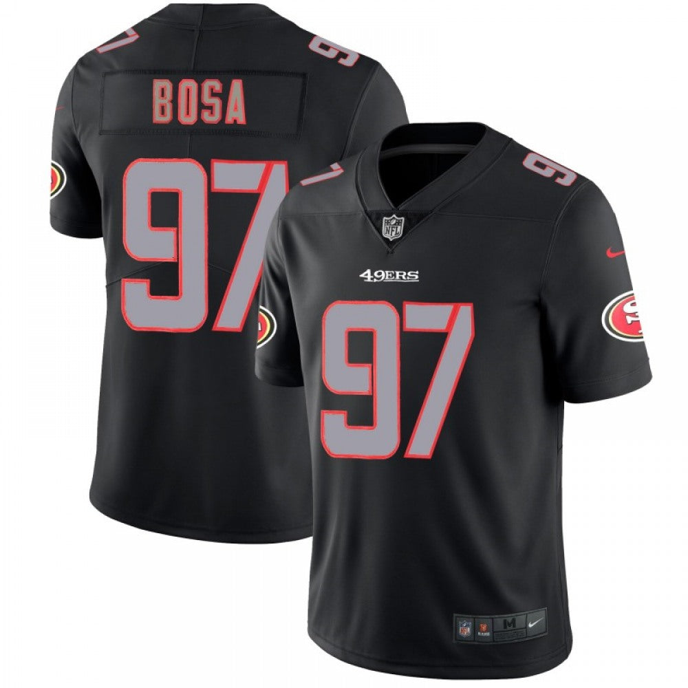 Men's San Francisco 49ers #97 Nick Bosa Black Impact Limited Stitched NFL Jersey 