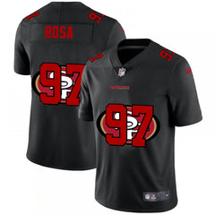 Men's San Francisco 49ers #97 Nick Bosa Black Shadow Logo Limited Stitched Jersey 