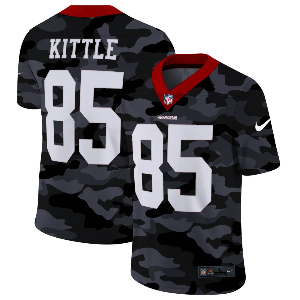 Men's San Francisco 49ers #85 George Kittle 2020 Camo Limited Stitched Jersey 