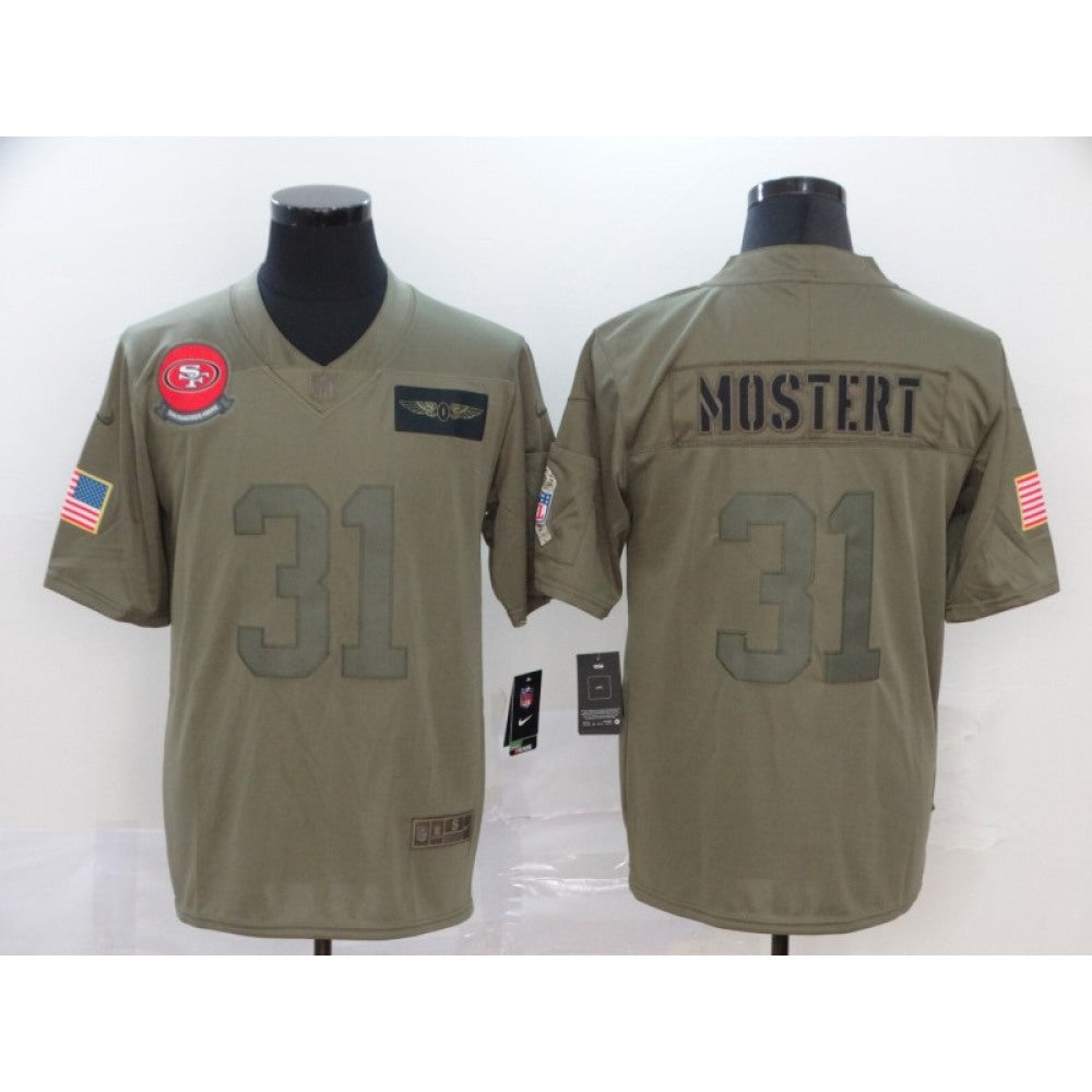 Men's San Francisco 49ers #31 Raheem Mostert Camo Salute To Service Limited Stitched NFL Jersey 