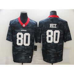 Men's San Francisco 49ers #80 Jerry Rice Camo Salute To Service Limited Stitched Jersey 