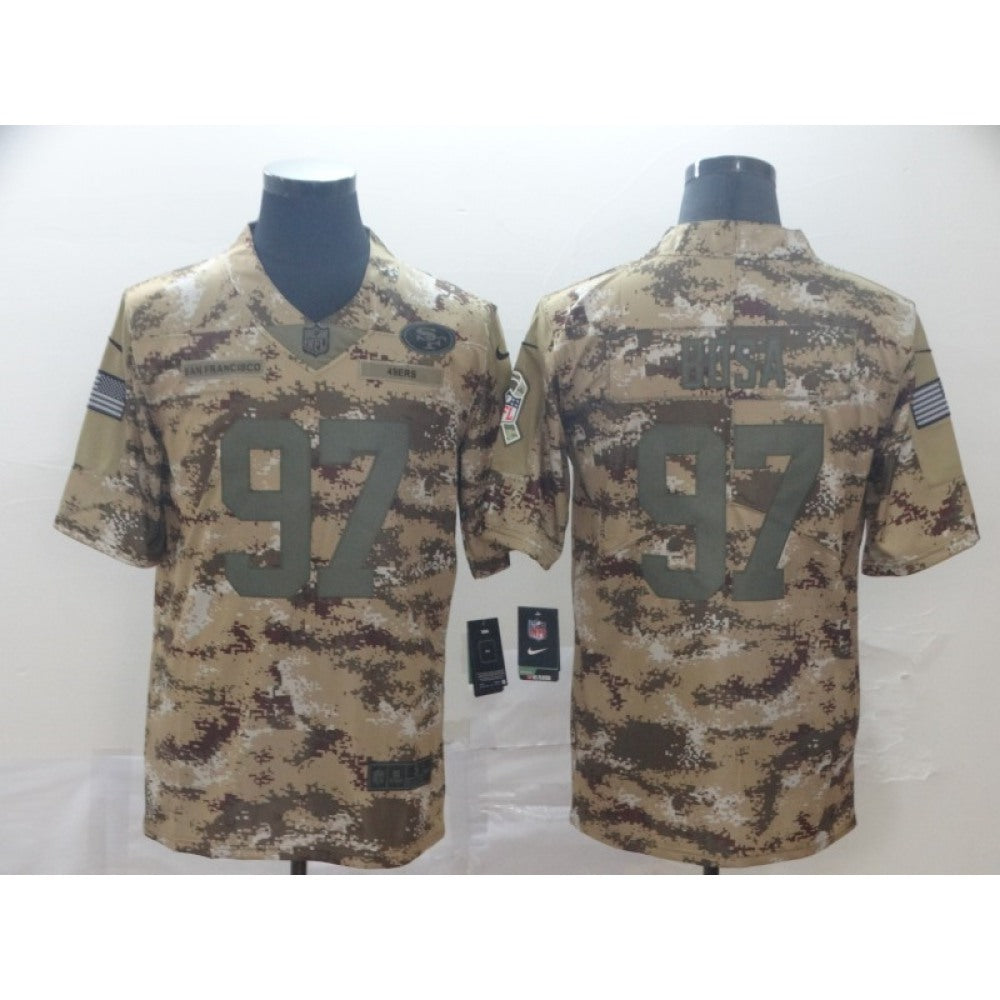 Men's San Francisco 49ers #97 Nick Bosa Camo Salute To Service Limited Stitched NFL Jersey 