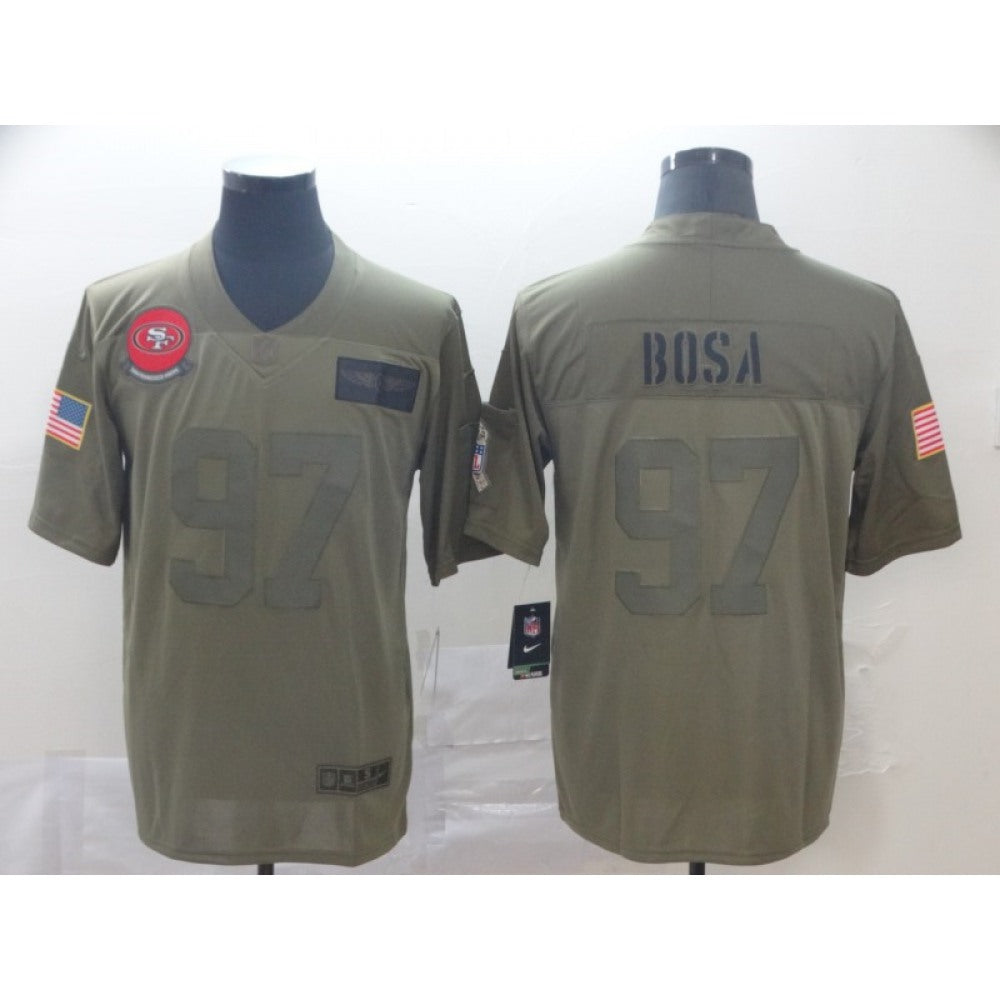 Men's San Francisco 49ers #97 Nick Bosa 2019 Camo Salute To Service Limited Stitched NFL Jersey 